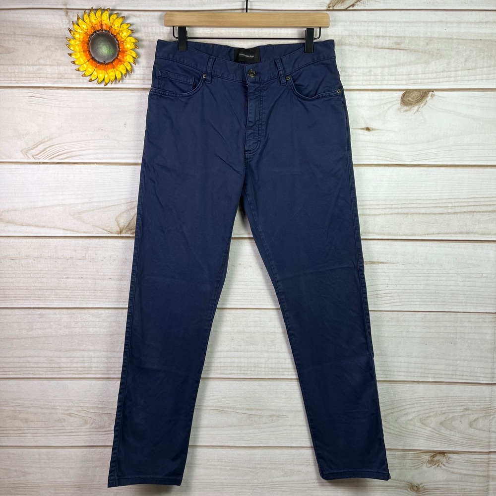 Ermenegildo Zegna‎ Mens Navy Blue Chinos Pants Size 32x28